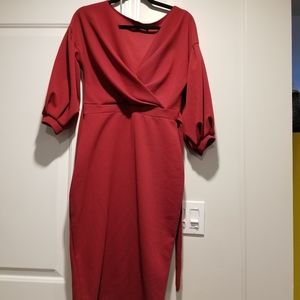 Balloon Sleeve off off the shoulder dress.